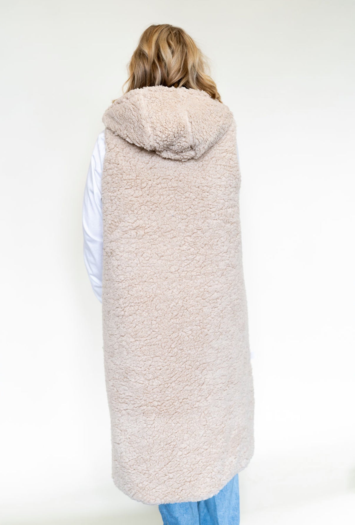 Cozy Chic Reversible Longline Vest – Olive