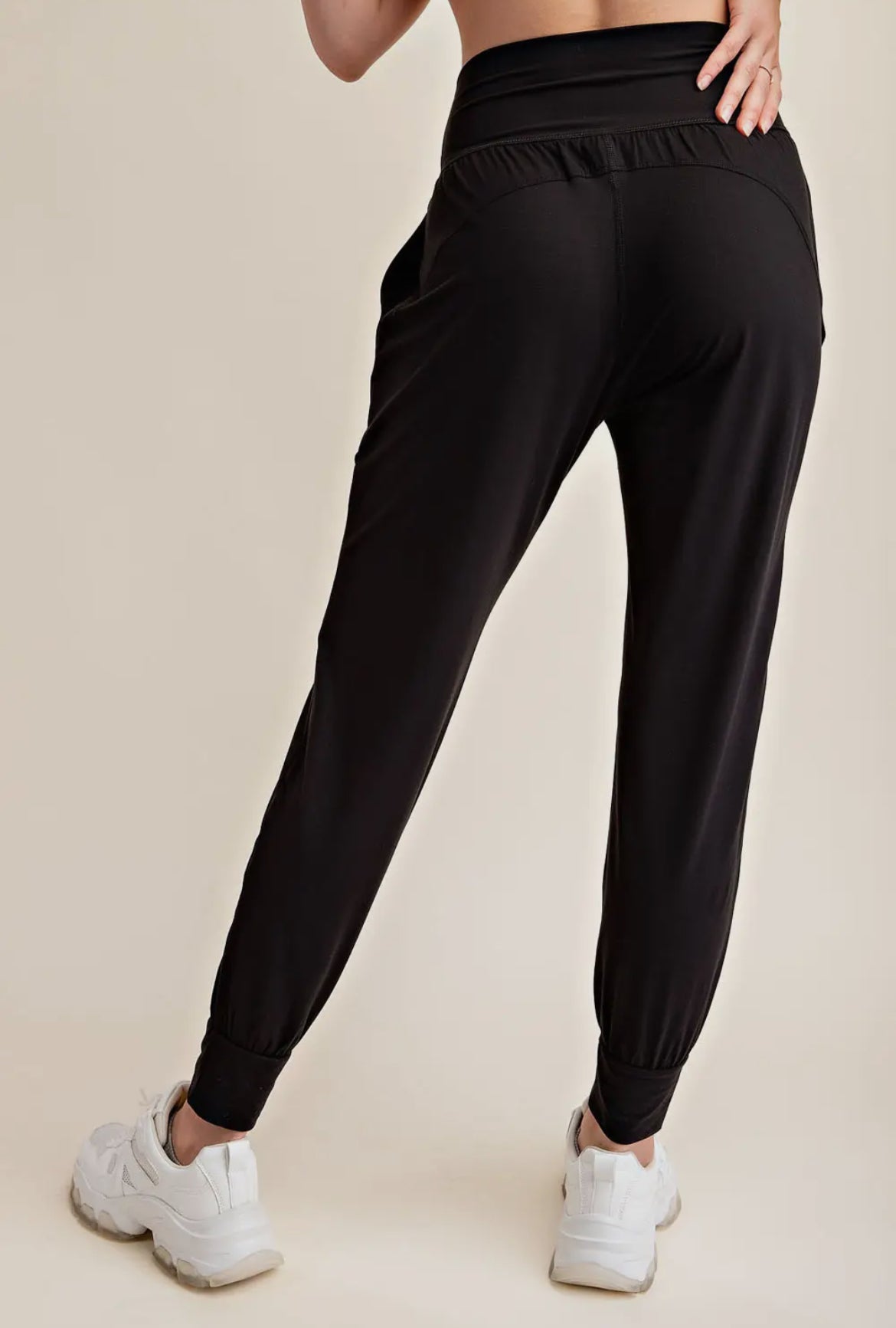 Women's Black Butter Soft Joggers with Pockets