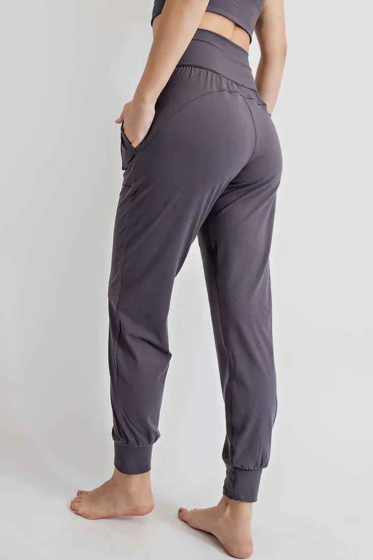 Women's Charcoal Butter Soft Joggers with Pockets