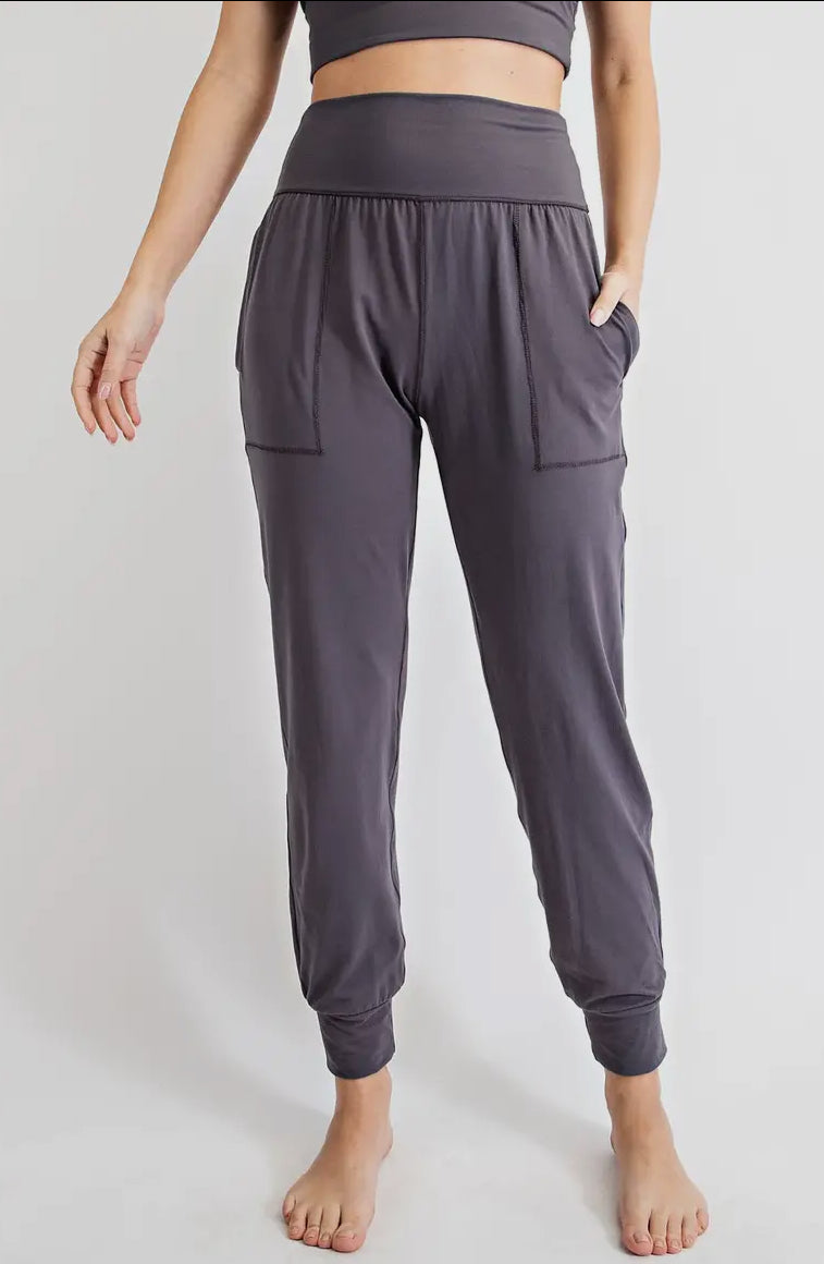 Women's Charcoal Butter Soft Joggers with Pockets