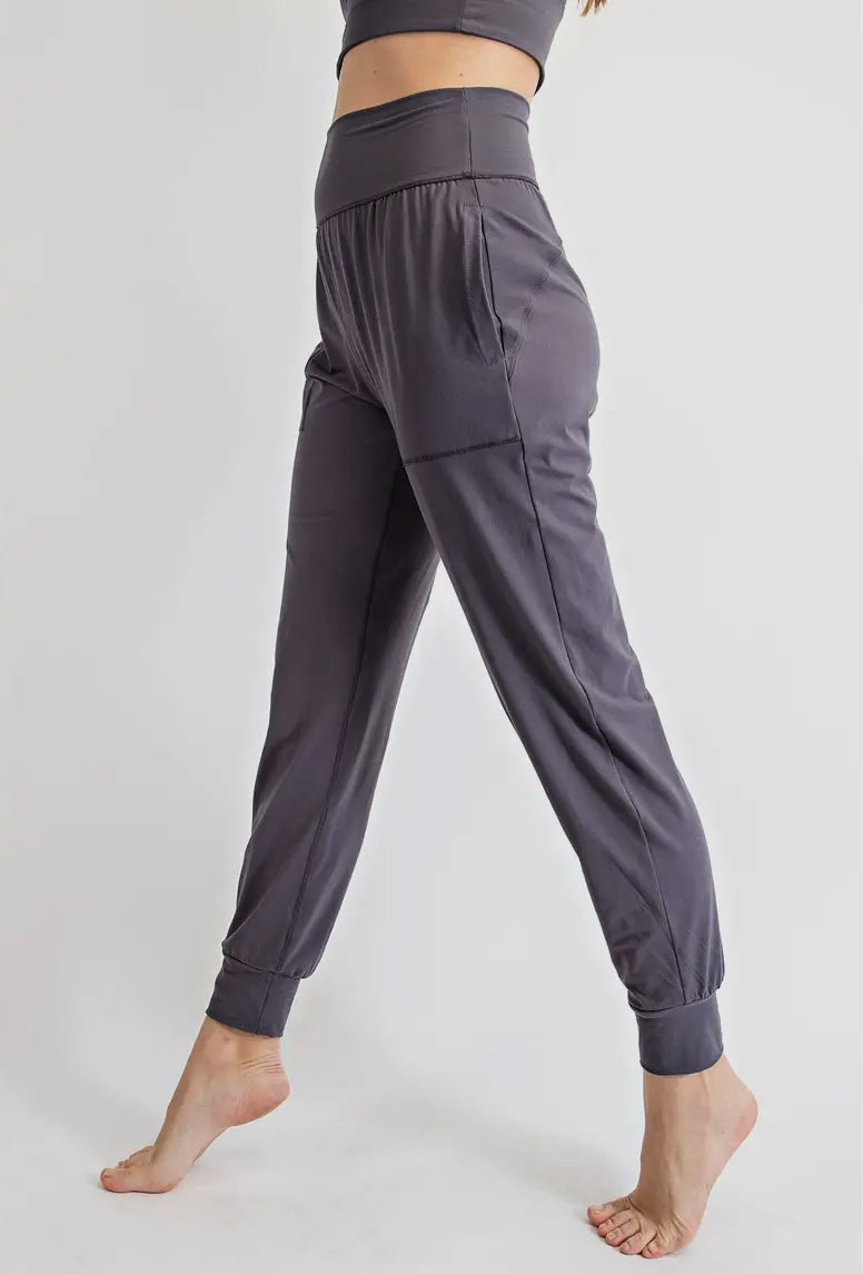 Women's Charcoal Butter Soft Joggers with Pockets