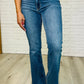 Ariana High Rise Double Button Waistband Flare Jeans