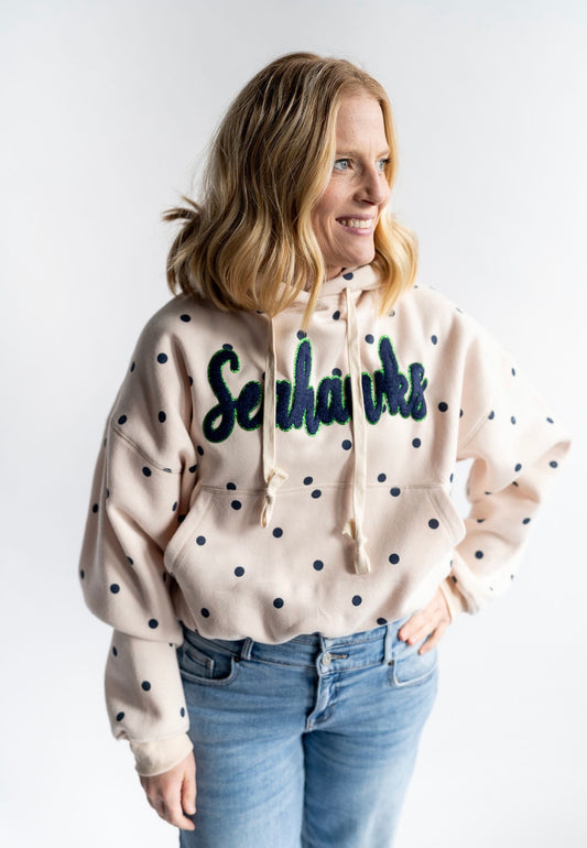 Women's Polka Dot Seahawks Hoodie