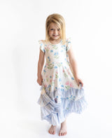 Bella Dainty Floral Ruffle Dress | Toddler & Youth