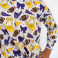 Girl's Game Day Athletic Top-Purple & Gold