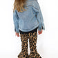 Girl's Leopard Patch Denim Jacket