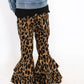 Girl's Leopard Flare Jeans