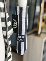 Lulu Mac Umbrella-Black Stipe