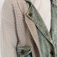 Veveret Knit Denim Layered Sweater Jacket