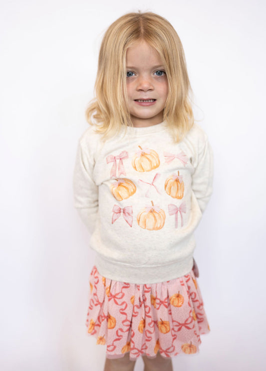🎀 Sweet Wink Pumpkin + Bows Crewneck