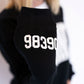 Black Sumner Zip Code Crew Neck