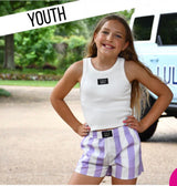 Lulu Mac Darby Shorts-Lavender | Youth
