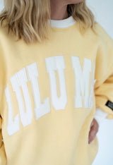 Lulu Mac Color Block-Butter Yellow & White Crew | Women's