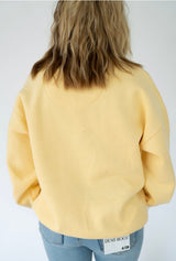 Lulu Mac Color Block-Butter Yellow & White Crew | Women's
