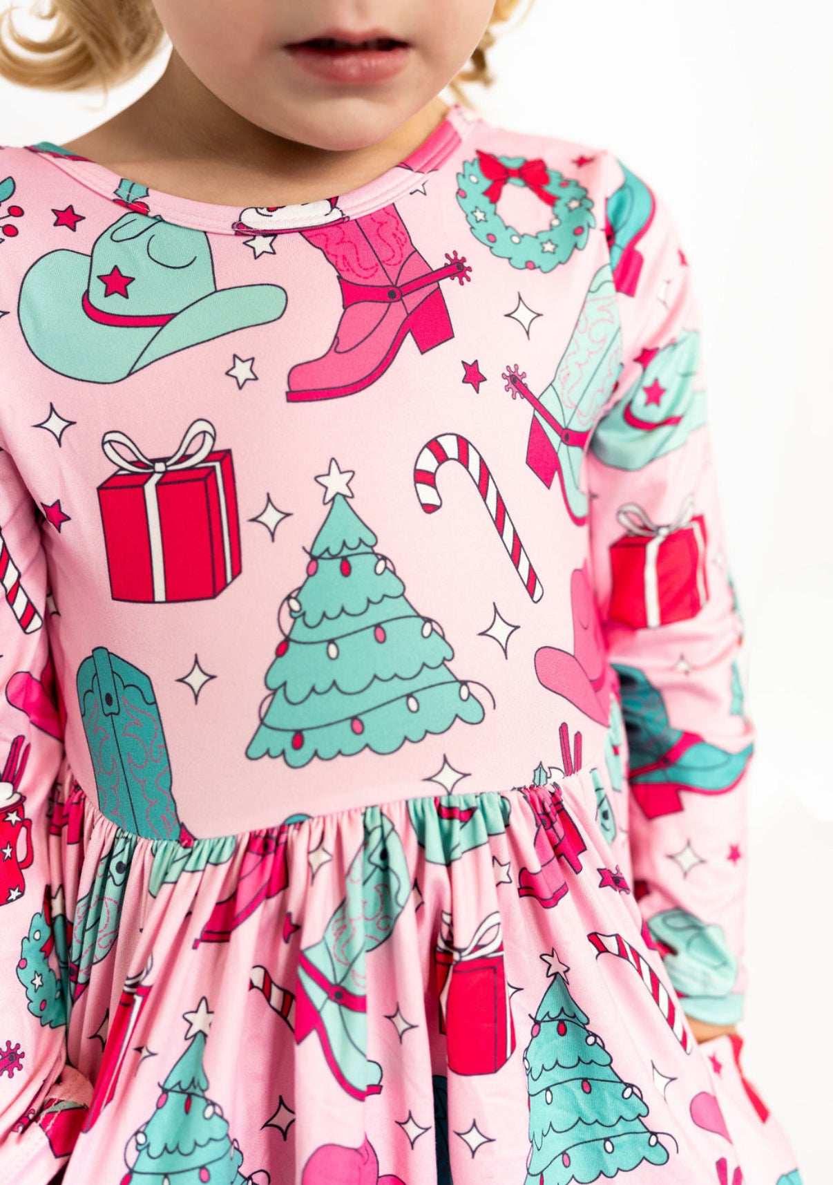 Cowgirl Christmas Twirl Dress