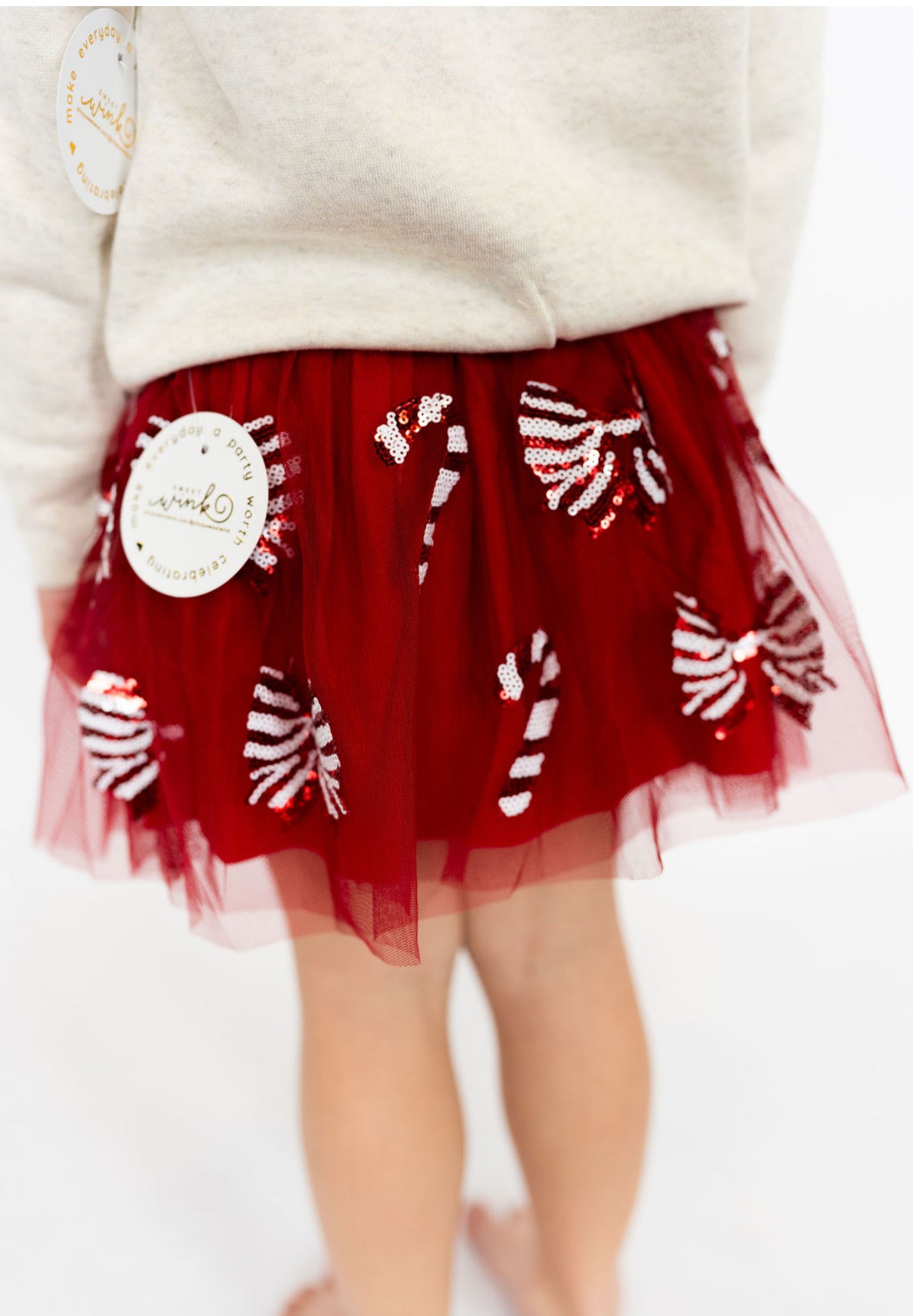 Sweet Wink Candy Cane Sequin  Tutu