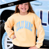 Lulu Mac Butter/Light Blue Polka Dot Crewneck | Youth