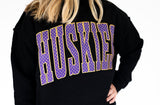Huskies Polka Dot Mock Neck Sweatshirt | Women's