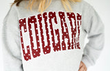 Cougars Crimson Polka Dot Mock Neck Sweatshirt | Women's