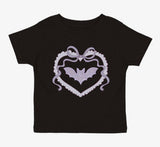 Sweet Wink Rhinestone Bat Patch Halloween Short Sleeve T-Shirt | Toddler & Youth
