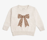Sweet Wink Mocha Floral Bow Patch Sweatshirt | Toddler & Youth