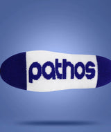 Pathos Christian crew sock with logo on the sole
