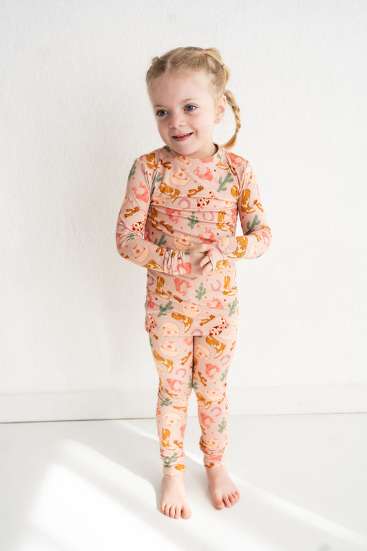 Belle and Bros Premium Bamboo Toddler Cowgirl Pajamas