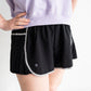 Women's Pleat Athleisure Shorts Black
