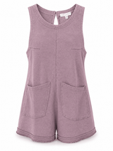 Dark Gray/Mauve romper in a washed material 