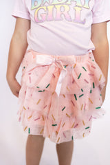 Pink layered tulle skirt with glitter sprinkle accents
Satin bow waistband adds the sweetest finishing touch 🎀
Elastic waistband for comfort + easy fit
Lightweight + twirly—perfect for birthdays, parties, or playtime fun
Designed by Sweet Wink for a sprinkle of everyday magic ✨