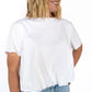 Say hello to your new go-to basic—but make it better. Our white bubble tee is where comfort meets chic. Featuring a relaxed fit with a subtly cinched bubble hem, this top adds just the right touch of structure while keeping things casual. It's the elevated essential your closet didn’t know it needed.

✨ Style it with denim for a laid-back vibe or tuck it into trousers or shorts for that effortless polish.

Details:

Soft, breathable fabric with gentle stretch

Bubble hem for a flattering fit

Crew neckline 