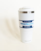 White Frostbuddy cup insulator on a white background