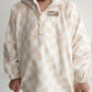Tan and White Checkered Rain Jacket Pullover. Toddler Unisex