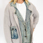 Mixed media design: knit cardigan + denim jacket front
Functional denim button closure
Front denim pockets with button flap detail
Relaxed fit for layering ease
Neutral knit tone pairs effortlessly with everything
Women’s sizes S–L