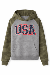 All - American Camo Sleeve Youth Hoodie - Teigan & Co