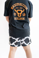 Baseballism Moo Milk Youth Cow Print Diamond Air Mesh Shorts | Youth - Teigan & Co