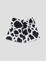 Baseballism Moo Milk Youth Cow Print Diamond Air Mesh Shorts | Youth - Teigan & Co