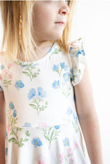 Bella Dainty Floral Ruffle Dress | Toddler & Youth - Teigan & Co