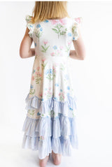 Bella Dainty Floral Ruffle Dress | Toddler & Youth - Teigan & Co
