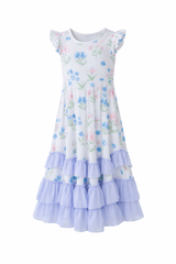 Bella Dainty Floral Ruffle Dress | Toddler & Youth - Teigan & Co