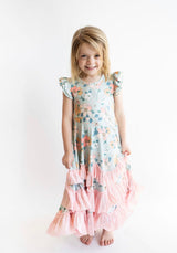 Bella Mint Floral Ruffle Dress | Toddler & Youth - Teigan & Co