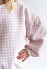 Blush Gingham Lounge Set | Women's - Teigan & Co