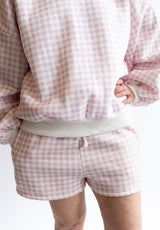 Blush Gingham Lounge Set | Women's - Teigan & Co