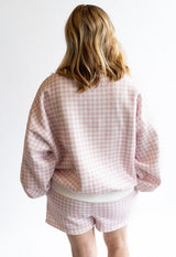 Blush Gingham Lounge Set | Women's - Teigan & Co