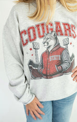 Cougar Rhinestone Rally Crew Neck | Womens - Teigan & Co