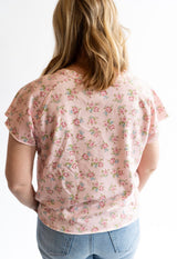 Floral USA Pennant Tee | Women's - Teigan & Co