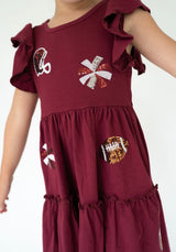 Friday Night Lights Maroon Dress | Toddler & Youth - Teigan & Co
