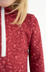 Friday Night Lights Maroon Quarter Zip | Toddler & Youth - Teigan & Co