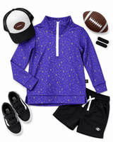 Friday Night Lights Purple Quarter Zip - Teigan & Co