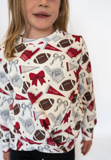 Girl's Game Day Athletic Top - Maroon - Teigan & Co